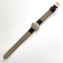 Load image into Gallery viewer, Rare Ladies' 90s Moon Phase Seiko Quartz Watch with Black Leather Strap