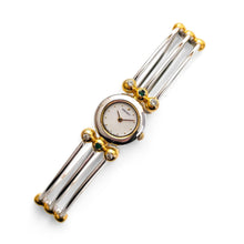 Load image into Gallery viewer, Seiko Quartz Watch – Two-Tone Articulated Bangle with Coloured Gems, 1990s