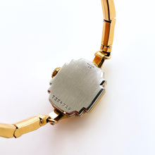 Load image into Gallery viewer, Vintage 1957 Ladies' Gold-Plated Bulova Art Deco Mechanical Watch with Elasticated Bracelet - Boxed
