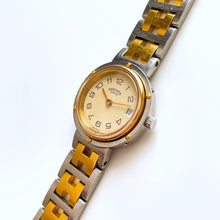 Load image into Gallery viewer, Vintage Two-Tone Hermès Clipper Ladies' Quartz Watch with Round Beige Dial - Boxed