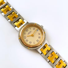Load image into Gallery viewer, Vintage Two-Tone Hermès Clipper Ladies' Quartz Watch with Round Beige Dial - Boxed