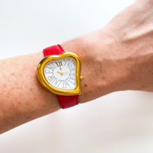 Load image into Gallery viewer, Rare Vintage Yves Saint Laurent Gold-Plated Ladies' Quartz Watch with Heart Shaped Dial - Boxed