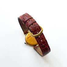 Load image into Gallery viewer, Ladies' Vintage Cartier Must Vendome Vermeil Quartz Watch - Gold-Plated Silver 925 with Beige Dial - With Original Box and Booklet