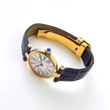 Load image into Gallery viewer, Ladies' Vintage Cartier Must Vendome Vermeil Watch - Quartz Movement - Gold-Plated Silver 925 with Opaline Dial - Boxed