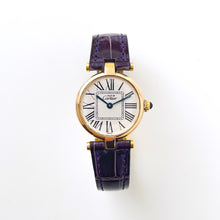 Load image into Gallery viewer, Ladies' Vintage Cartier Must Vendome Vermeil Watch - Quartz Movement - Gold-Plated Silver 925 with Opaline Dial - Boxed