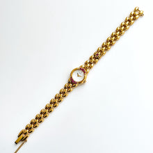 Load image into Gallery viewer, Very Rare 90s Gold-Plated Seiko Jewellery Quartz Watch with Tiny Dial, Thin Bracelet and 7 Rubies