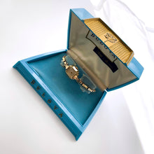 Load image into Gallery viewer, Vintage 1957 Ladies' Gold-Plated Bulova Art Deco Mechanical Watch with Elasticated Bracelet - Boxed