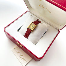 Load image into Gallery viewer, Vintage Ladies' Must de Cartier Tank Vermeil With Cream Dial and Leather Strap - Quartz Movement
