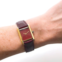 Load image into Gallery viewer, Cartier Must de Tank Vermeil – Burgundy Dial, Mechanical, Boxed
