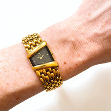 Load image into Gallery viewer, Vintage 90s Gold-Plated Seiko Asymmetrical Quartz Watch - Black Dial