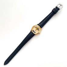 Load image into Gallery viewer, Vintage Ladies Zeon Moon Phase Quartz Watch with Black Leather Strap