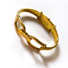 Load image into Gallery viewer, Vintage Ladies' Gold-Plated Gucci 1500 Bangle Quartz Watch - Black Dial