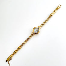 Load image into Gallery viewer, Very Rare 90s Gold-Plated Seiko Exceline Jewellery Quartz Watch with Tiny Mother of Pearl Dial, Thin Bracelet and Diamonds