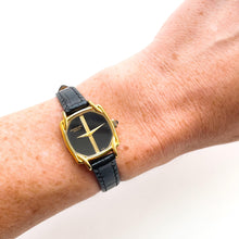 Load image into Gallery viewer, Vintage Raymond Weil Gold Plated Black Dial Mechanical Ladies Watch