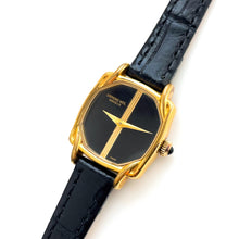 Load image into Gallery viewer, Vintage Raymond Weil Gold Plated Black Dial Mechanical Ladies Watch