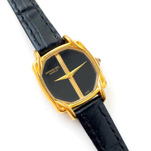 Load image into Gallery viewer, Vintage Raymond Weil Gold Plated Black Dial Mechanical Ladies Watch