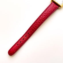 Load image into Gallery viewer, Vintage Christian Dior Gold-Plated Watch: Red Leather Strap, Tank Dial (Boxed)