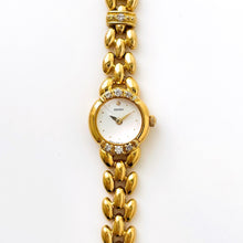 Load image into Gallery viewer, Very Rare 90s Gold-Plated Seiko Jewellery Quartz Watch with Tiny Dial, Thin Bracelet and 7 Diamonds