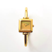 Load image into Gallery viewer, Vintage Gold-Plated Gucci 1900L Bangle Quartz Watch with Square Dial