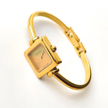 Load image into Gallery viewer, Vintage Gold-Plated Gucci 1900L Bangle Quartz Watch with Square Dial