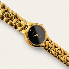 Load image into Gallery viewer, Ladies' Vintage Gold-Plated Tissot Stylist Quartz Watch - Black Dial