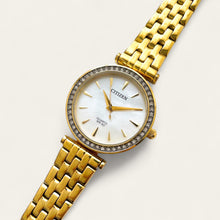Load image into Gallery viewer, Gold-Plated Ladies' Citizen Quartz Watch - Mother of Pearl Dial