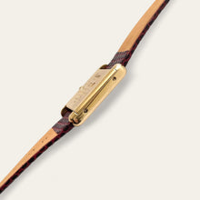 Load image into Gallery viewer, Vintage Cartier Must de Tank Vermeil Mechanical Watch: Burgundy Dial, Boxed