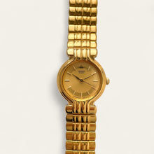 Load image into Gallery viewer, Vintage Gold-Plated Ladies' Seiko Quartz Watch - Gold Dial