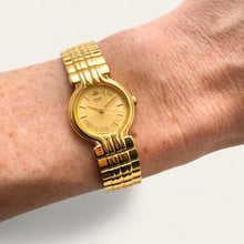 Load image into Gallery viewer, Vintage Gold-Plated Ladies' Seiko Quartz Watch - Gold Dial