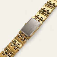 Load image into Gallery viewer, Vintage Gold-Plated Ladies' Seiko Quartz Watch - Rectangular Black Dial