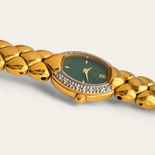 Load image into Gallery viewer, Vintage Gold-Plated Ladies' Citizen Elegance Quartz Watch - Green Dial