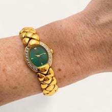 Load image into Gallery viewer, Vintage Gold-Plated Ladies' Citizen Elegance Quartz Watch - Green Dial