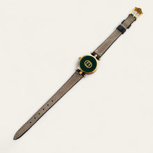 Load image into Gallery viewer, Vintage 90s Ladies' Gucci Quartz Watch - Green Sector Dial - Leather Strap