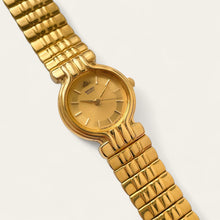 Load image into Gallery viewer, Vintage Gold-Plated Ladies' Seiko Quartz Watch - Gold Dial