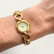 Load image into Gallery viewer, Vintage Ladies' Gold-Plated Accurist Quartz Watch - Beige Round Dial