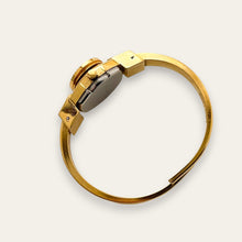 Load image into Gallery viewer, Vintage Itraco Peek-a-Boo Watch: Floral Pattern, Bangle