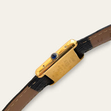 Load image into Gallery viewer, Vintage Cartier Must de Tank Vermeil Mechanical Watch - Black Dial