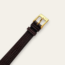 Load image into Gallery viewer, 90s Gold-Plated Gucci 6000.2.L Quartz Watch with Burgundy Leather Strap