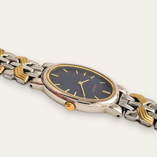 Load image into Gallery viewer, Vintage Ladies' Two-Tone Seiko Quartz Watch - Blue Oval Dial