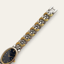 Load image into Gallery viewer, Vintage Ladies' Two-Tone Seiko Quartz Watch - Blue Oval Dial