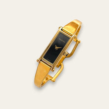 Load image into Gallery viewer, Vintage Ladies' Gold-Plated Gucci 1500L Bangle Quartz Watch - Black