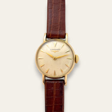 Load image into Gallery viewer, Vintage 1953 Gold-Plated Longines Ladies' Mechanical Watch - Leather Strap