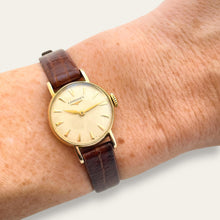 Load image into Gallery viewer, Vintage 1953 Gold-Plated Longines Ladies' Mechanical Watch - Leather Strap