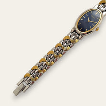 Load image into Gallery viewer, Vintage Ladies' Two-Tone Seiko Quartz Watch - Blue Oval Dial