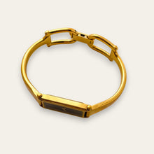 Load image into Gallery viewer, Vintage Ladies' Gold-Plated Gucci 1500L Bangle Quartz Watch - Black