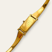 Load image into Gallery viewer, Vintage Ladies' Gold-Plated Gucci 1500L Bangle Quartz Watch - Black