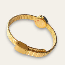 Load image into Gallery viewer, Finchley Ladies’ Quartz Watch – Retro 24k Gold-Plated with Mesh Bracelet