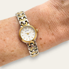 Load image into Gallery viewer, Vintage Ladies' Two-Tone Accurist Quartz Watch - White Round Dial