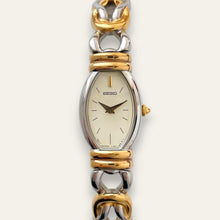 Load image into Gallery viewer, Vintage Ladies' Two-Tone Seiko Quartz Watch - Barrel Dial