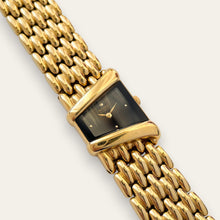 Load image into Gallery viewer, Vintage 1990s Gold-Plated Ladies' Seiko Asymmetrical Quartz Watch - Black Dial